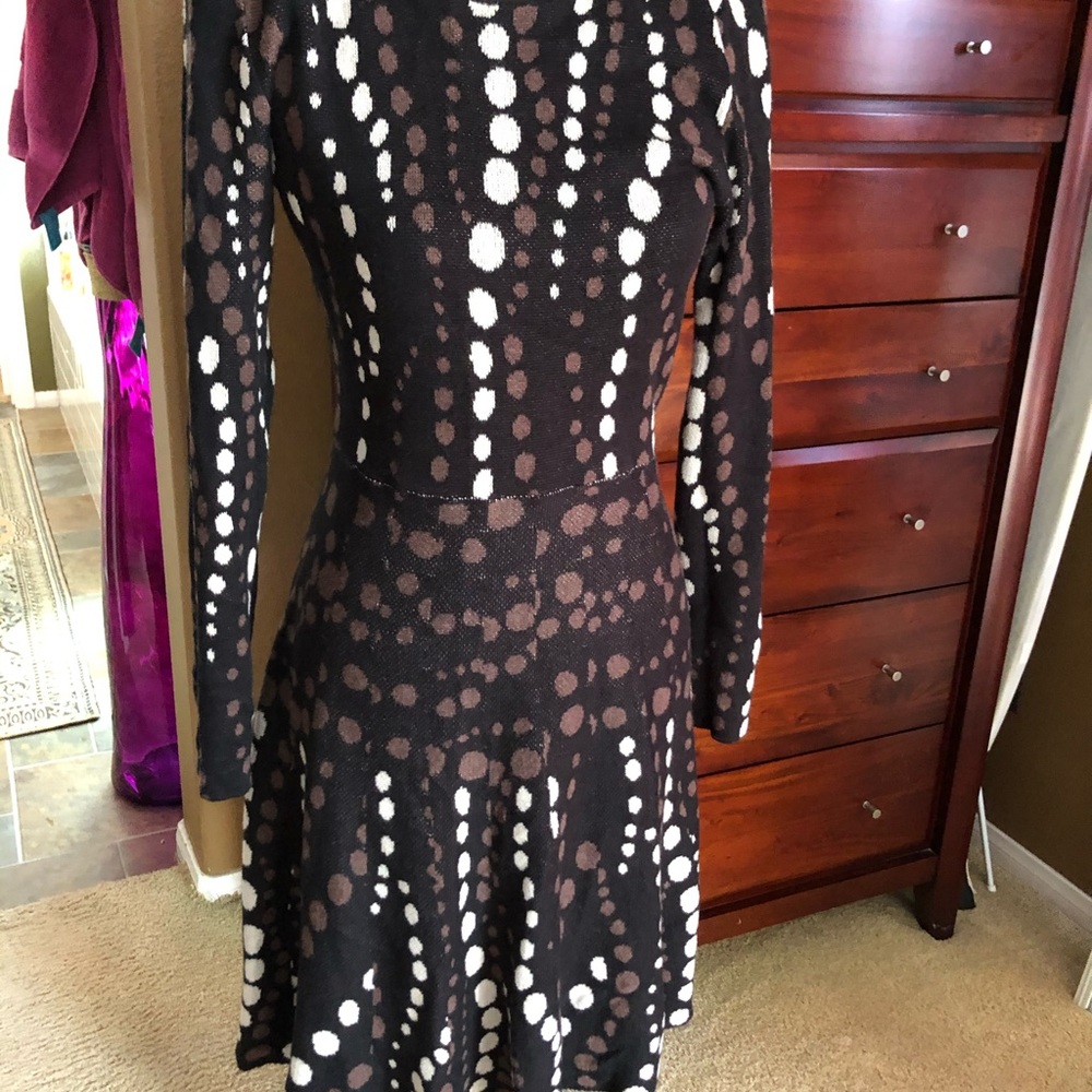 Warm fabric dress with long sleeves